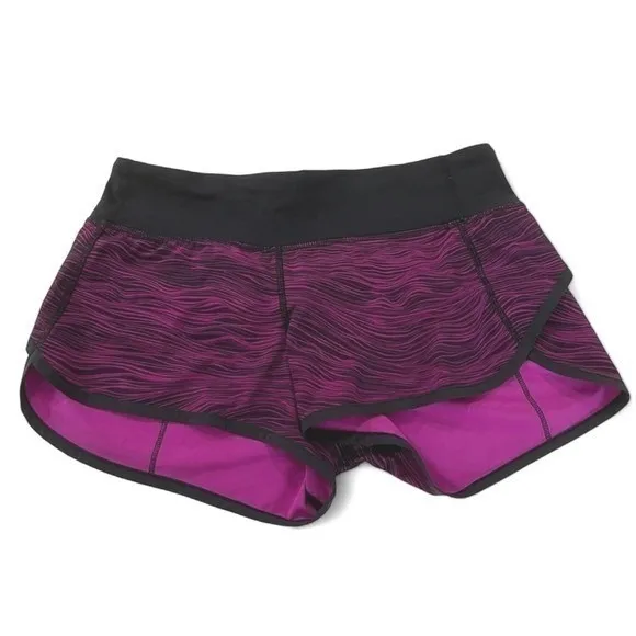Lululemon Speed Short 2.5 Life Lines Polar Pink Black Size 6 W7A19S - Image 3