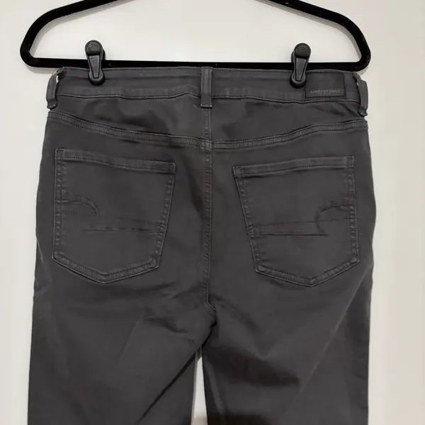 American Eagle AE High Rise Jegging Next Level Stretch Dark Gray Size 10 Utility - Image 6