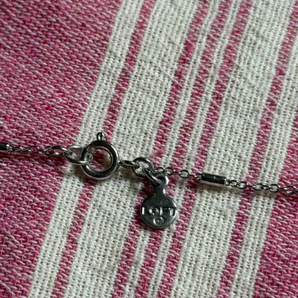 LOFT double sided silver pendant necklace - grey druzy and white pearl - Image 6