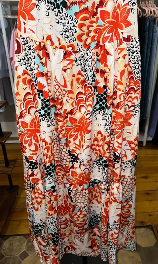 Boutique Boho Floral Halter Sundress - Image 4