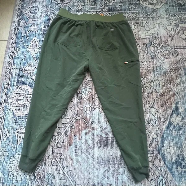 Figs Scrub Zamora Pants Jogger Pants Moss Green Plus Size 3XL Coral Drawstring - Image 11