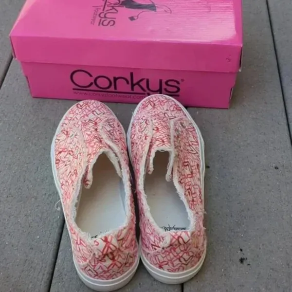 NWT Corky's Babalu Heart Print Slip On Sneakers | Corkys Heart Print Sneakers - Image 6