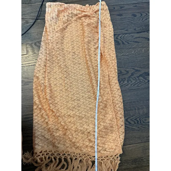 Ramy Brook Gaia Metallic Faux Wrap Maxi Skirt Coverup Size S retail $245 - Image 6