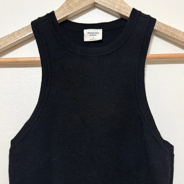 Abercrombie & Fitch Knit High-Neck Bodysuit Size Small Ribbed Sweater - Image 4