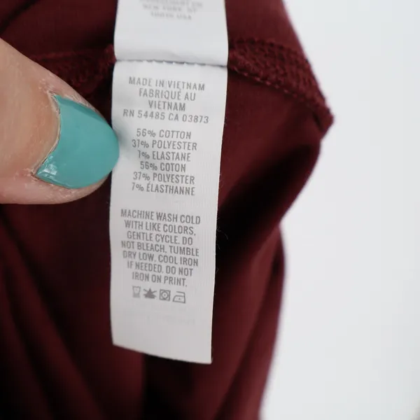 Offline by Aerie Leggings Womens Medium Maroon Stratch Knit High Rise Skinny Leg - Image 4