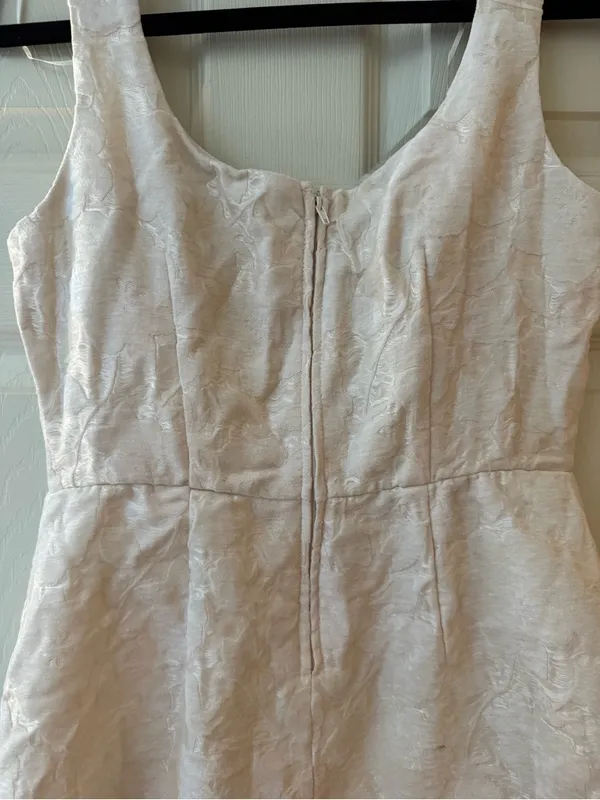 Francesca's Collections Ivory Textured Mini Dress - Image 4