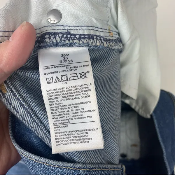 GAP size 26 2 maxi denim skirt womans casual ankle jean preppy mom - Image 5