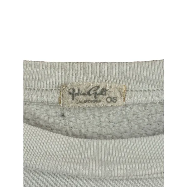 Brandy Melville John Galt White Rainbow Stripe Sweatshirt OS - Image 2