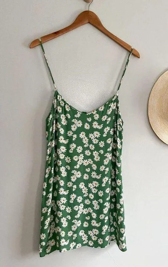 Reformation | Seville Dress in Daisy | Green White | Sz S - Image 3