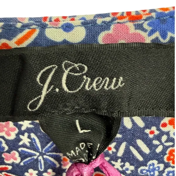 J.Crew Womens Liberty‎ Floral Mixed Print Tiered Ruffle Midi Dress Size Large - Image 3