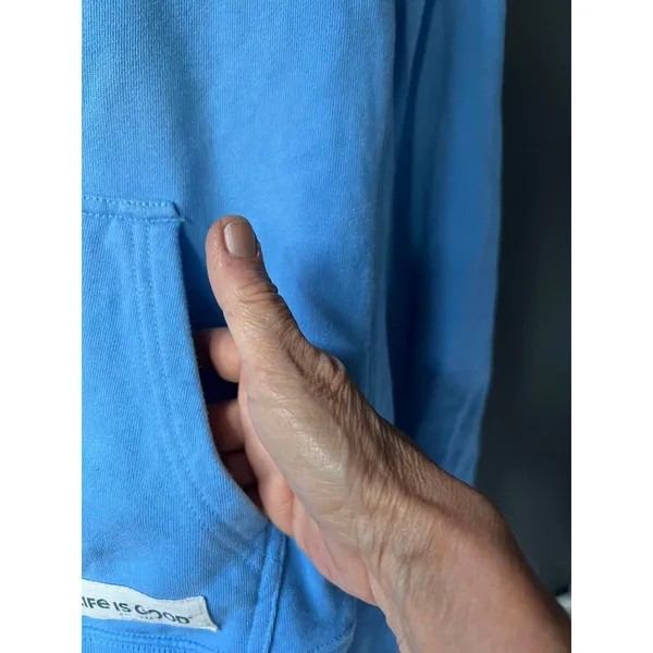 Life is Good Good Vibes Blue Hoodie Sweatshirt - Image 6