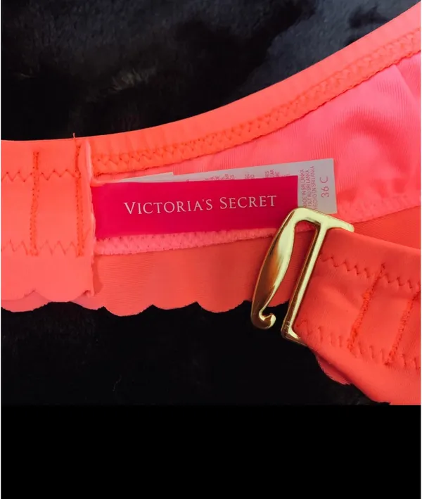 Victorias Secret Getaway Halter 36C bottom M . Coral bikini set - Image 9