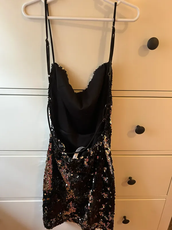 Black Sequin Dress - Image 2