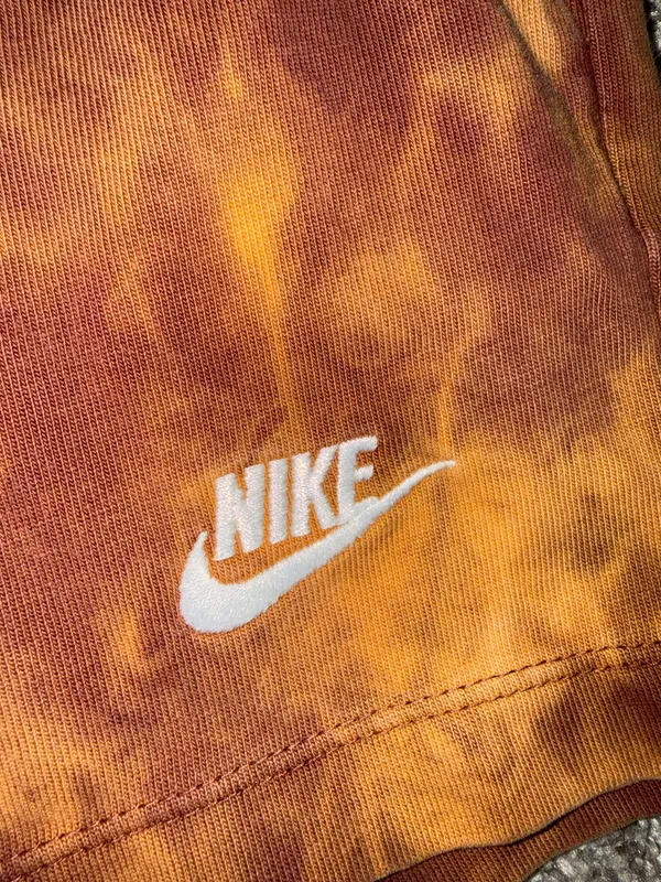 Nike Tie-Dye French Terry Shorts Size S Olive Khaki Men CZ7854 222 - Image 3