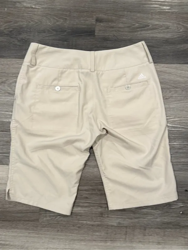 Adidas Climalite Golf Shorts Women’s Beige Khaki Performance Bermuda Size 6 - Image 8