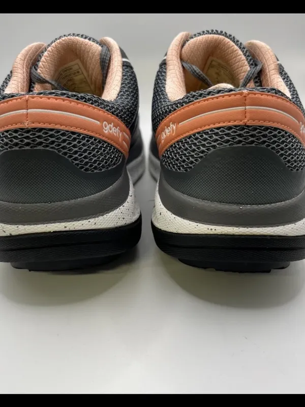 Godefÿ Women's Gray Athletic Sneakers with Coral & Teal Accents - Image 5