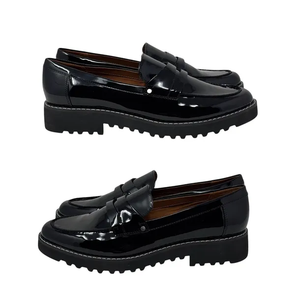 Franco Sarto Women's Cassandra Black Platform Penny Loafers Size 10 - Image 2