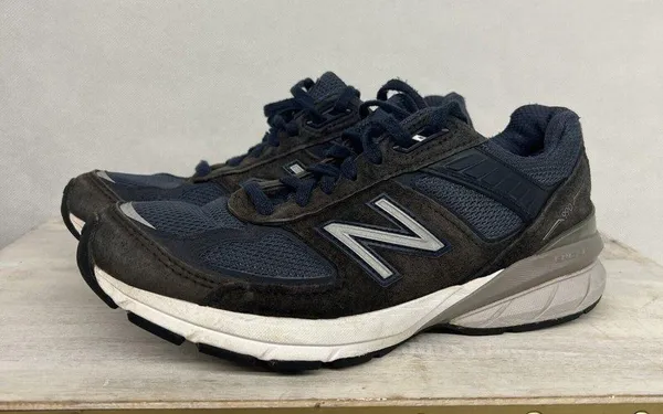 💥 New Balance 990v5 Navy Blue Running shoes 2A WIDTH W990NV5 women 7.5 men 6 - Image 3