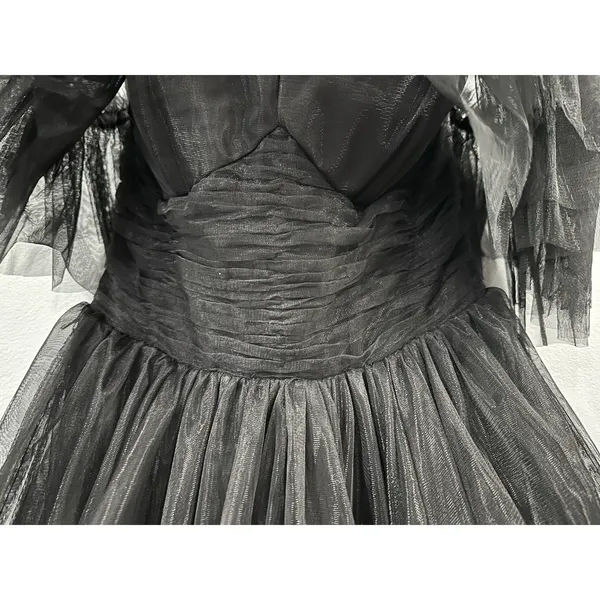 Sherri Hill 56068 Tiered Skirt Sheer Corset Dress Sz 2 Black NWOT - Image 6