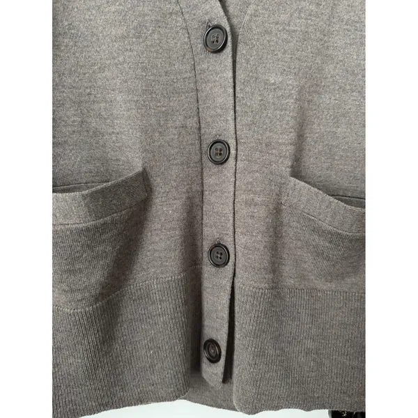 Banana Republic Wool Womens Taupe Brown V-Neck Button Front Pocket Cardigan - Image 5