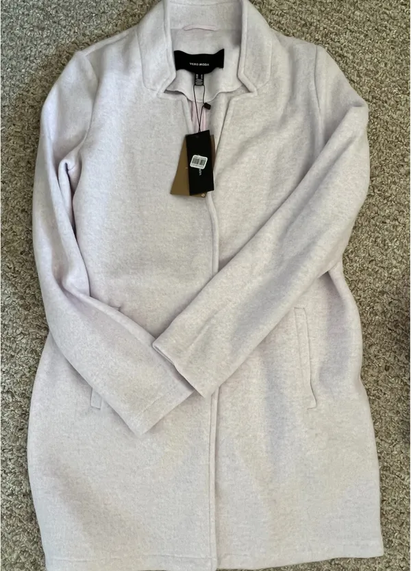 VERO MODA Light Purple Long Coat - Image 3