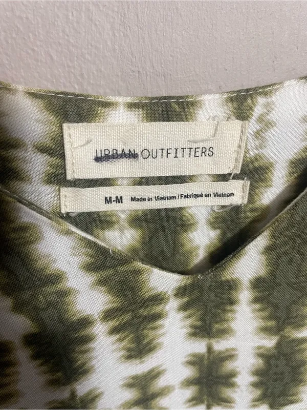Urban Outfitters Mini Dress Green/White Size Medium - Image 8