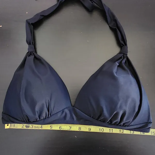 Yonique Black Bikini Top NWT Size Large Black Halter Swim Top - Image 7
