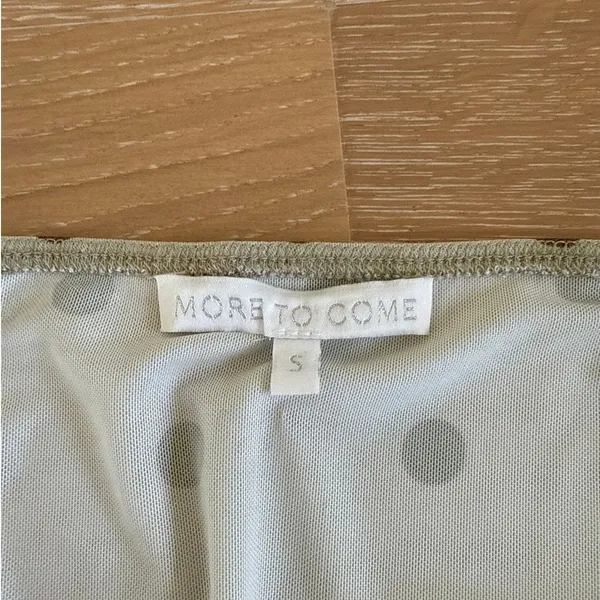 More To Come Mini Skirt Logan Polka Dot Size S in Green and Charcoal - Image 2