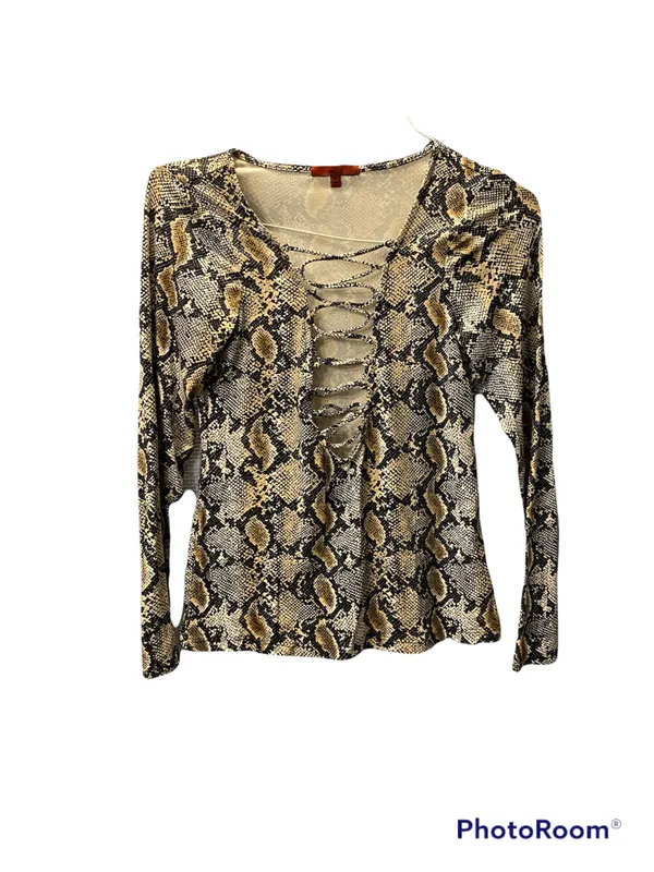 Buckle Snake Print Top - Image 3