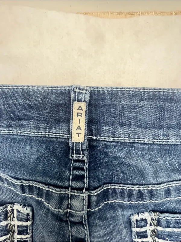 Ariat Real Denim Women’s Marine Blue Entwined Mid Rise Bootcut Jeans Size 32R - Image 8