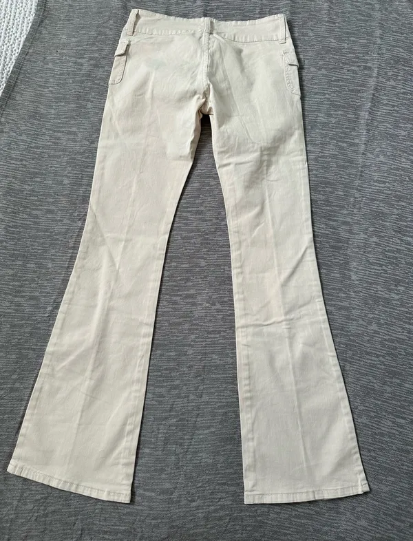 Brandy Melville J. Galt Low-Rise Cream Pants - Image 2