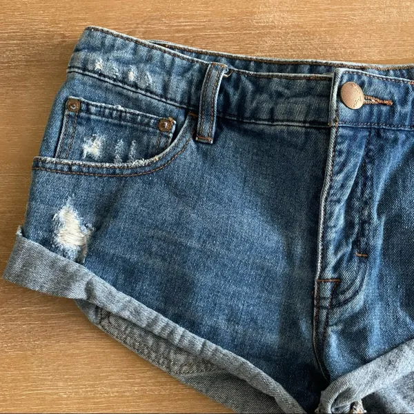 Free People Irreplaceable Denim Shorts 25 - Image 4