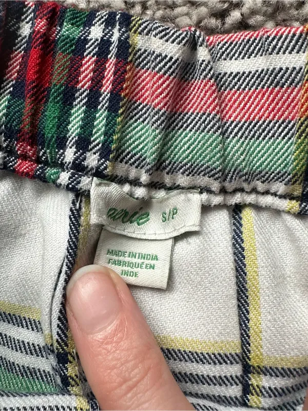 aerie Plaid Pleated Mini Skirt - Red, Green & White - Image 4