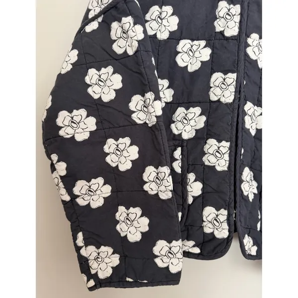 Free People Chloe Floral Quilted Jacket Night Blooms Women's Size Small - Image 8