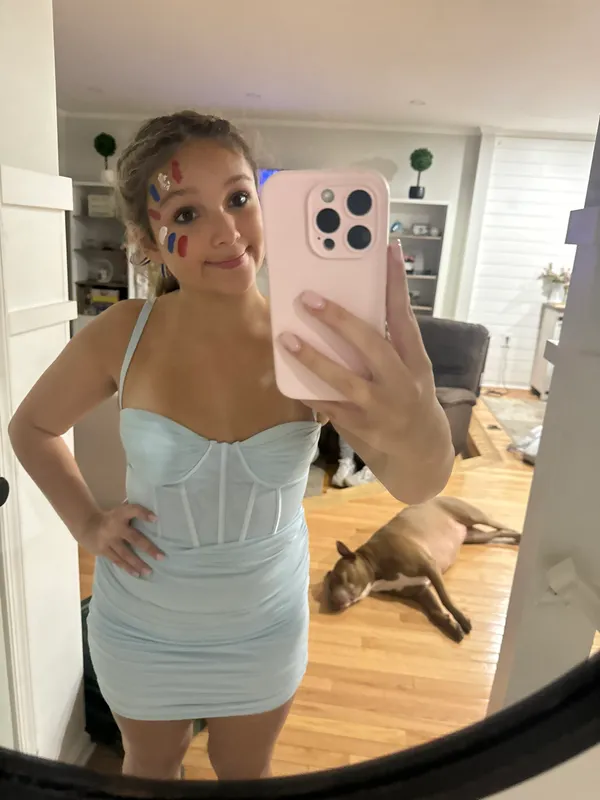 Oh Polly Blue Mini Dress - Image 5