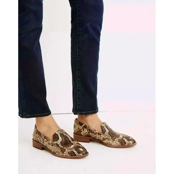 MADEWELL The Frances Loafer Snake Embossed Leather Snakeskin Shoes Size 8.5 - Image 2