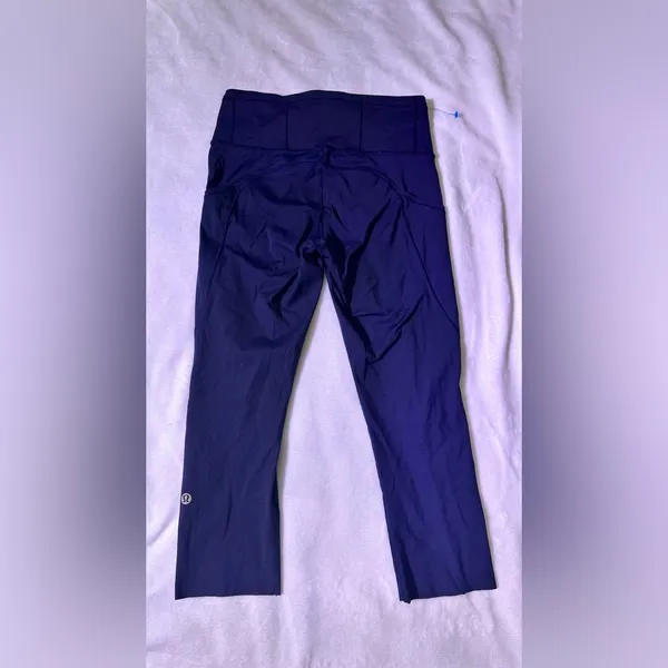 lululemon purple leggings with reflective logo dot - Image 3