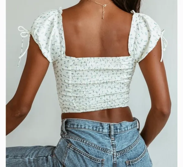 Princess Polly Floral Crop Top - Image 2