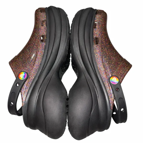 Crocs Classic Bae Translucent Glitter Platform Clogs Shoes Limited Edition 10 - Image 6