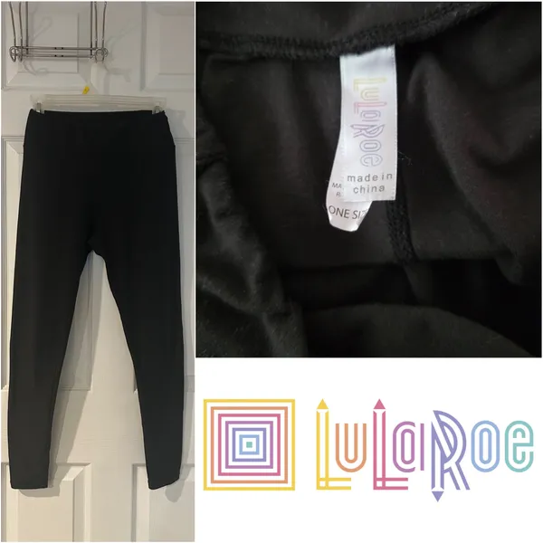 LuLaRoe Black High-Rise Leggings - Image 2