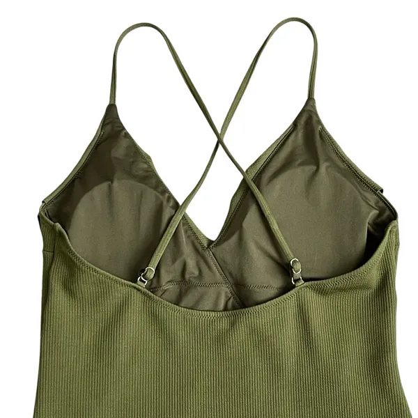 Cupshe One Piece Ruffle Wrap Swimsuit Women’s Size XL Textured Green Summer - Image 6