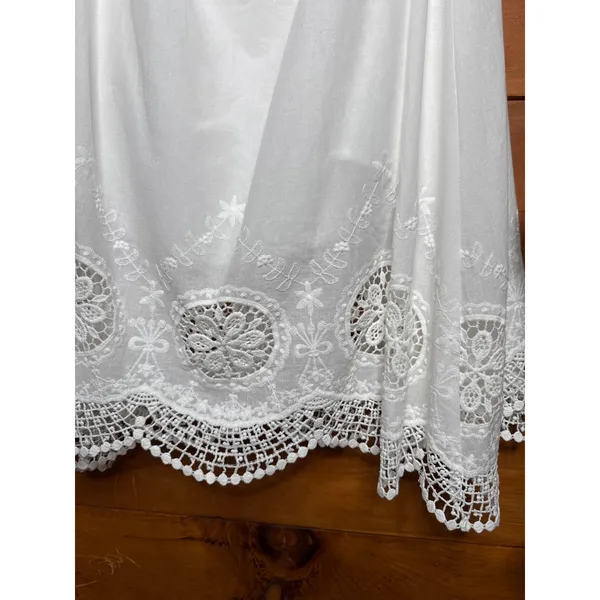 NWT Lulus Sweet Sunlover White Embroidered Off-the-Shoulder Midi Dress Summer M - Image 4