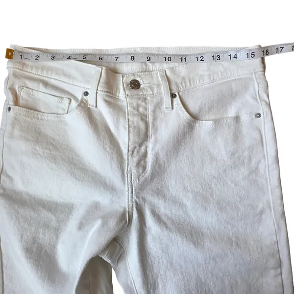 Levis 311 Shaping Skinny Capri Jeans White Stretch Cropped Denim‎ Pants Size 30 - Image 6