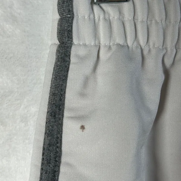 Forever‎ 21 Athletic Shorts White Grey Trim Dolphin Hem Women's Size L - Image 3