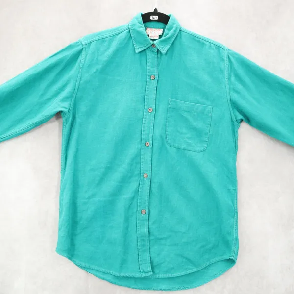 Putumayo Green Long Sleeve Cotton Button‎ Up VTG Y2K Western Utility Shirt Small - Image 5