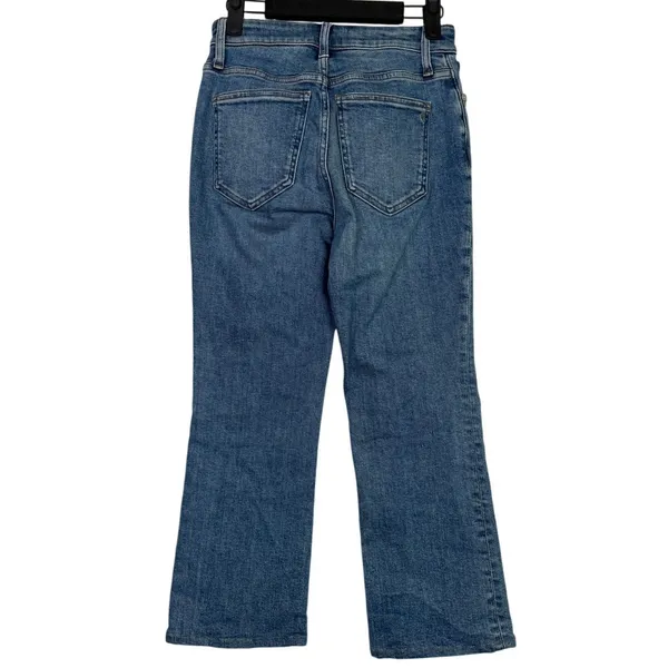Madewell The Curvy Kick Out Flare Crop Mid Rise Jean Size 25 Oneida Wash Blue - Image 6