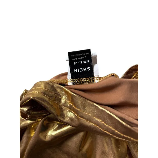 Shein Women's Gold Dress - Image 5