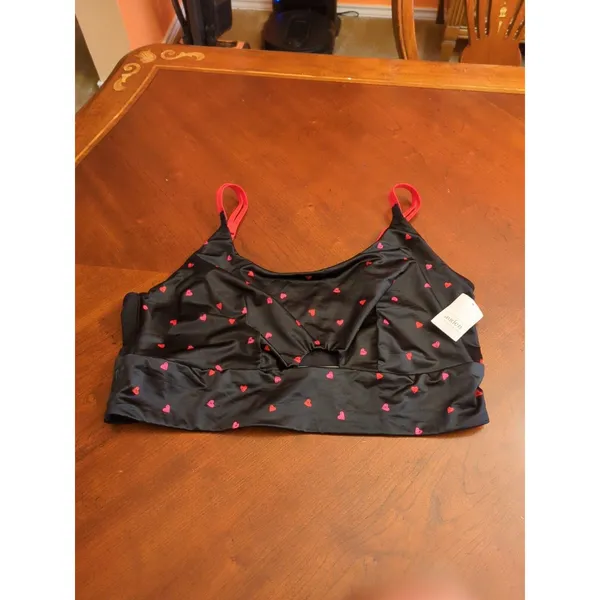 Women's Satin Black/W Hearts key Underwear - Auden 2X - Image 2