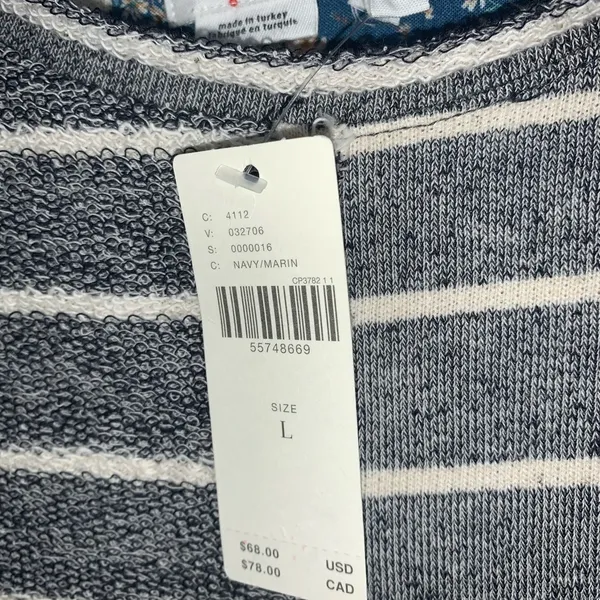 Anthropologie Devin sweatshirt textured striped brand‎ new with tags - Image 5