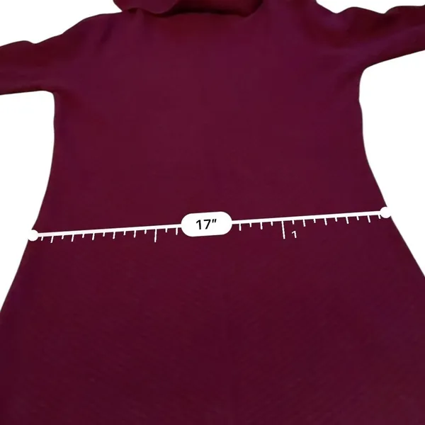 Akira Chicago Sweater Dress Womens M/L Burgundy‎ Cowl Neck Ribbed Knit Mini - Image 8